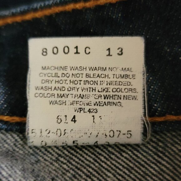 Vintage Levis Womens 555 Low Rise Guy's Fit Blue USA 90s Size 3 Jr - Picture 11 of 14